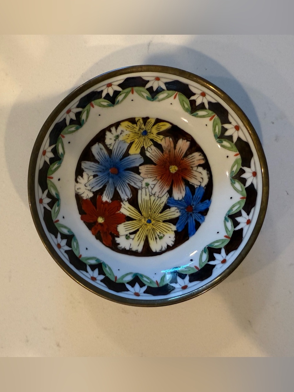 Floral Decorative Wall Plate - Multicolor
